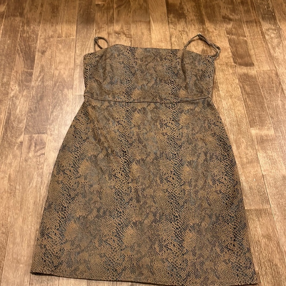 Aqua Snakeskin dress